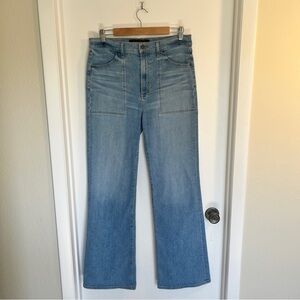Veronica Beard Crosbie Wide Leg High Rise Denim Pant, Tall
Inseam, Size 32